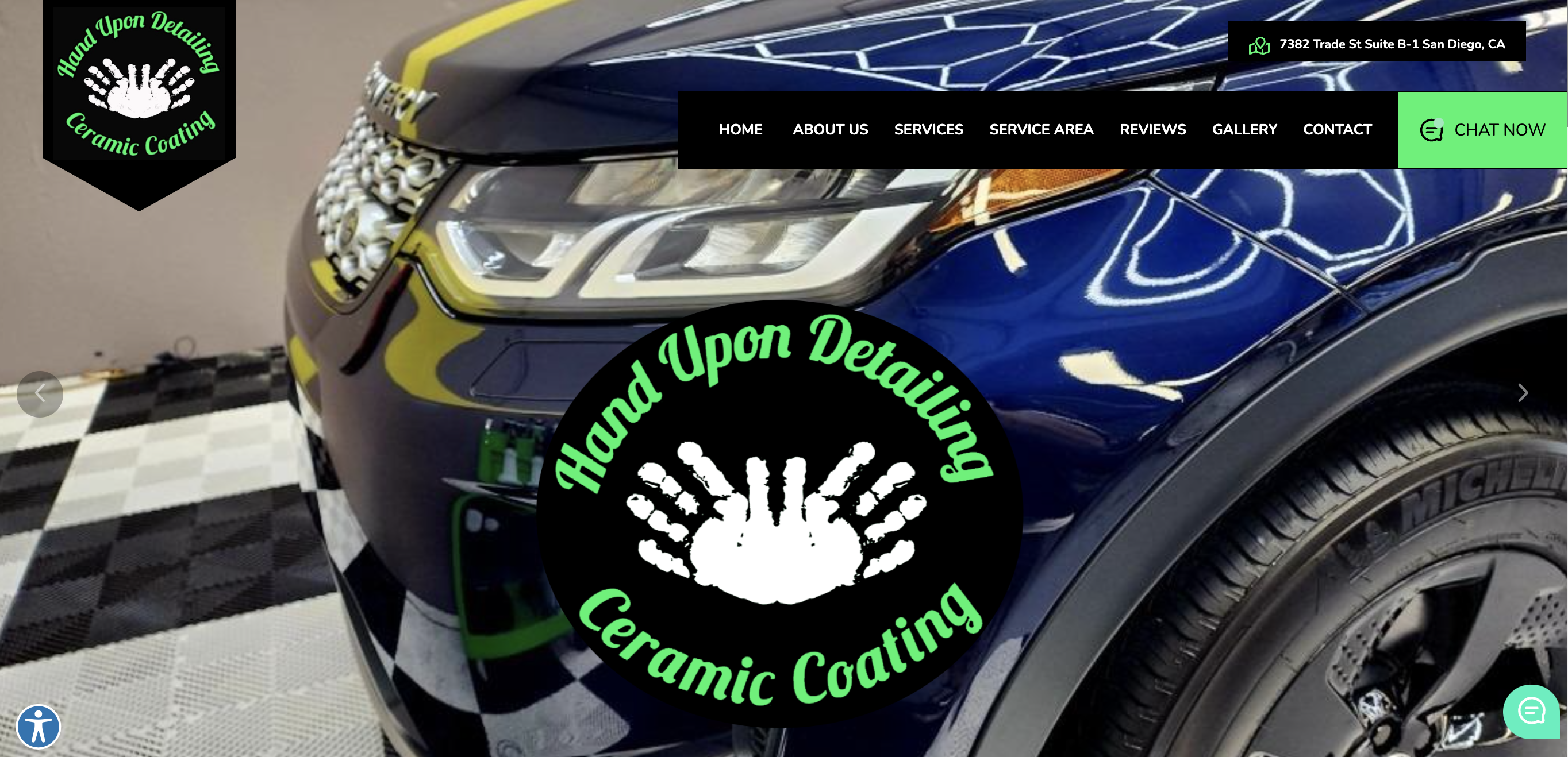 Captura de Imagen del Sitio Web de Detallado Automotriz de Hand Upon Detailing